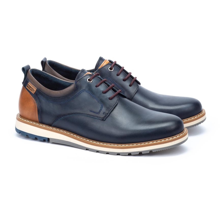 Men's Pikolinos BERNA Lace Up Shoes Blue | NZ J501Q72